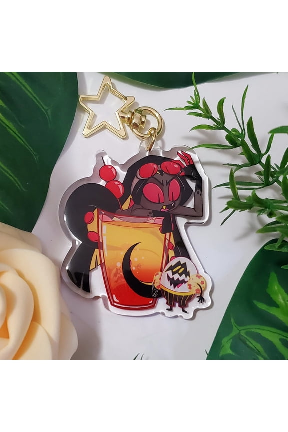 1 Pack Cartoon Demon Hotel Couple Duo Acrylic Keychains Anime Bag Charm Fan Gift