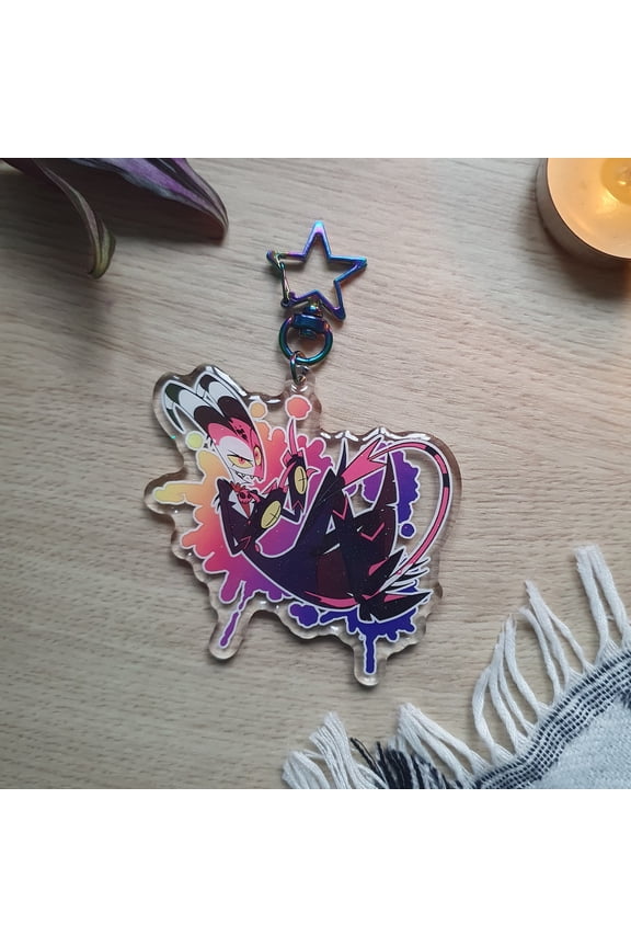 1 Pack Cartoon Demon World Imp Boss Acrylic Keychain Charm Anime Bag Accessory Fan Gift