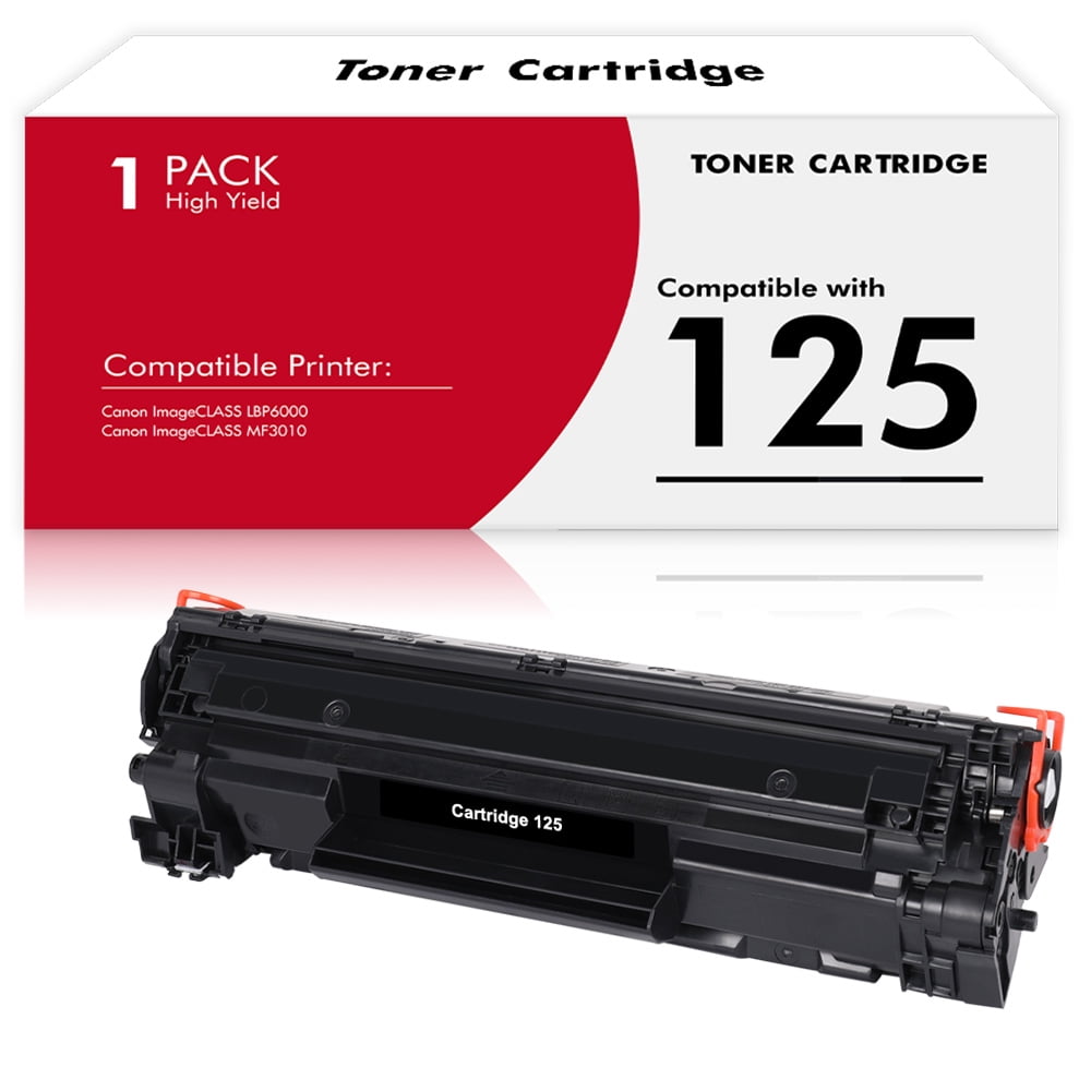 Victoner Compatible Canon 125 Black Toner Cartridge, Laser Printer Ink ...