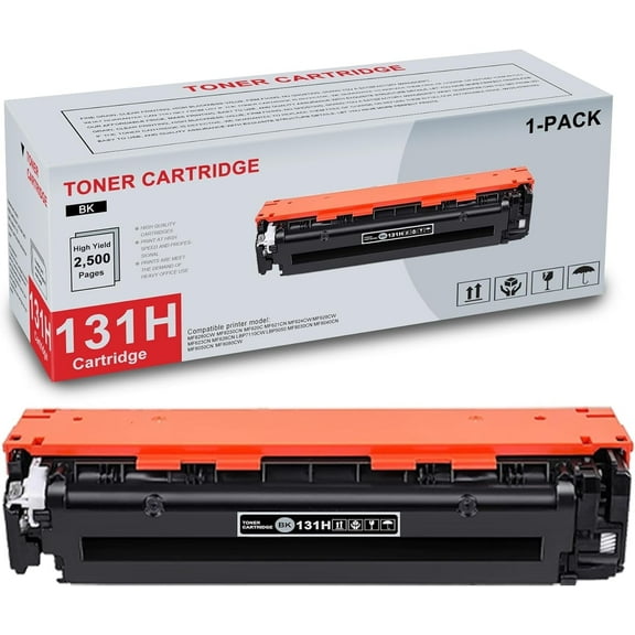 1-Pack Cartridge 131H Black Toner Cartridge Compatible Cartridge 131H Replacement for Canon MF8280Cw MF8230Cn MF620C MF621Cn MF624Cw MF628Cw MF623Cn LBP7110Cw LBP5050 Printer