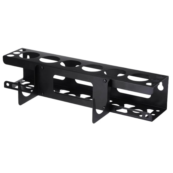 1 Pack Caulking Tube and Gun Holder 6 Slot 16.5 x 3.7 x 3.7 Inch Caulking Gun Storage Rack with Horizontally Base Sealant Organizer for Garage Workshop Work Van Wall Mounted Tubes and Nozzle