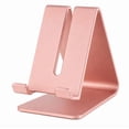 thumbnail image 1 of Cell Phone Desk Stand Holder, 1-Pack Aluminum Desktop Stand for Compatible Smartphones and Tablets, TIKA, 1 of 5