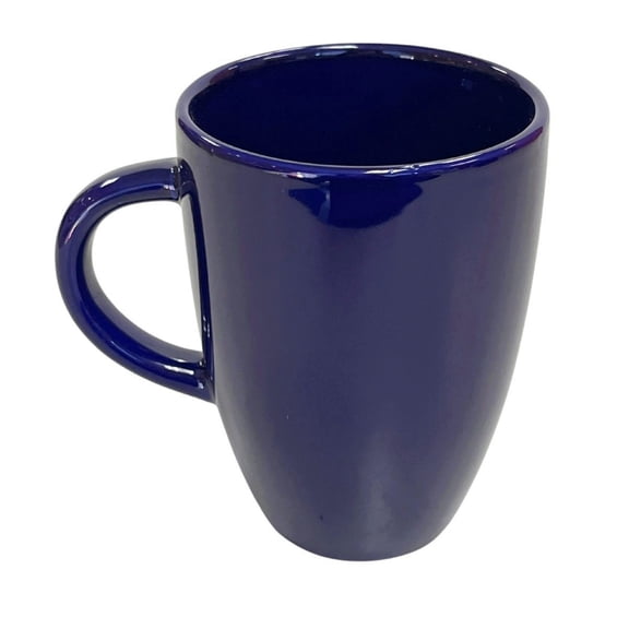 1 Pack Ceramic Coffee Mug with Comfortable Handle for Hot and Cold Beverages, Classic Bistro Style Cup for Coffee, Tea, Cocoa and Everyday Kitchen Use, Cobalt Blue