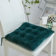 thumbnail image 1 of 1 Pack Chair Cushions for Dining Chairs Chair Pads Cushion for Kitchen Office Tufted Square Seat Cushion with Ties (16" Green), 1 of 3