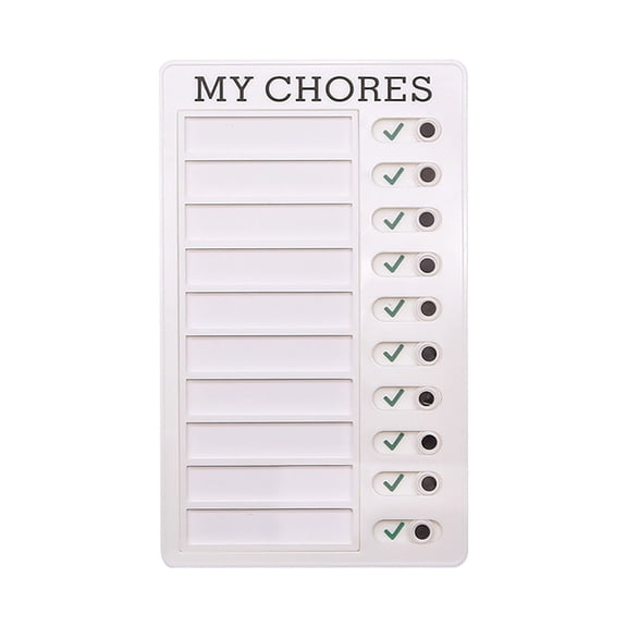 1 Pack Checklist Board to Do List Boards Plastic Chore Chart Memo Checklist Boards with Slider Portable Daily Affairs Detachable Schedule Planner for Home Office Check Items Accessories(D)