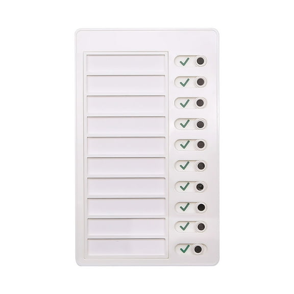 1 Pack Checklist Board to Do List Boards Plastic Chore Chart Memo Checklist Boards with Slider Portable Daily Affairs Detachable Schedule Planner for Home Office Check Items Accessories(E)