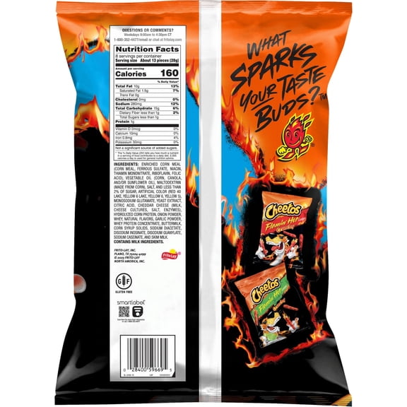(1 Pack)-Cheetos Flamin Hot Puffs Cheese Snacks 8 oz