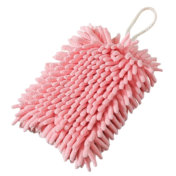 1 Pack Chenille Hanging Hand Towel Balls Super Absorbent Microfiber Hand Towels Chenille Ball Soft Plush Quick-Drying Hand Towels with Hanging Loops for Bathroom Kitchen - Clearance(C)