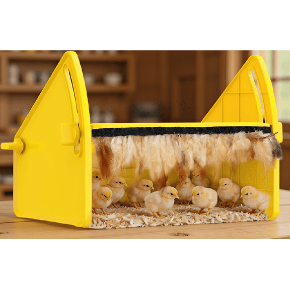 1-Pack Chick Brooder Heating Plate with Adjustable Height, 3 Temperature Settings, 8.67x10.63 in Heated Panel, Yellow, Large