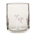 thumbnail image 1 of 1 Pack Christmas Glass with Embossed Bow Design, 14oz Stemless Juice Coffee Cup for Women Girls, Drinking Glass Gift for Mother Day Birthday Winter New Year Holiday, 1 of 8