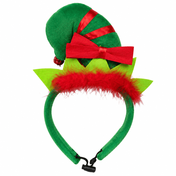 1 Pack Christmas Holiday Pet Adjustable Headband Accessory in Assorted Styles – Festive Pet Costume Headband for Dogs & Cats, Red