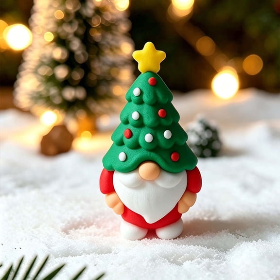 1 Pack Christmas Mini Gnome Figurines Set, Faceless Dwarf Desktop Ornaments, Small Table Scene Layout Decor, Holiday Home Xmas Tree Decor Supplies, Christmas Stocking Stuffers