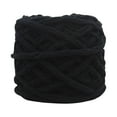 thumbnail image 1 of 1 Pack Chunky Yarn Thick Soft Plush Fluffy Velvet Blanket Yarn for Crocheting Hand Knitting Beginners Sweater Scarf Blankets DIY Craft - Amigurumi Yarns (Black), 1 of 5
