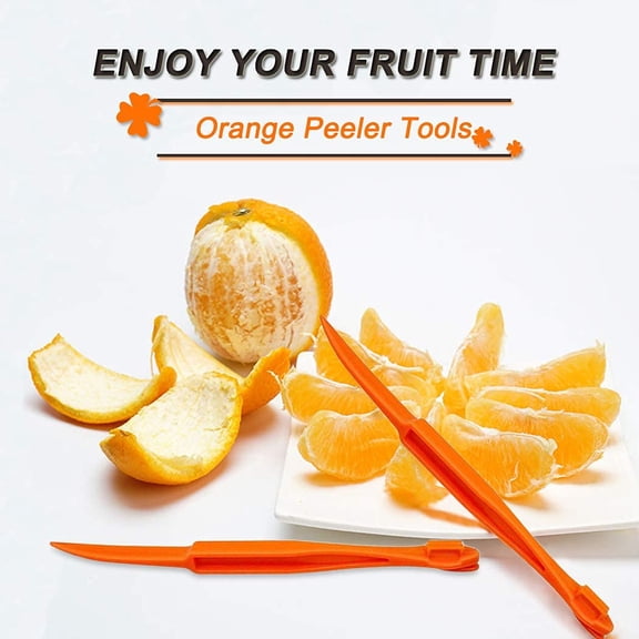 1-Pack Citrus Peeler Tool Set, Plastic Orange & Pomelo Peelers for Easy Opening, Slicing, and Removing Fruit Skin in Kitchen