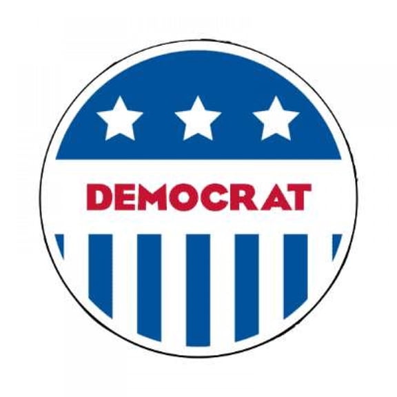 1 Pack - Classic Democrat Banner Flexible Magnet - 3 Inch Round