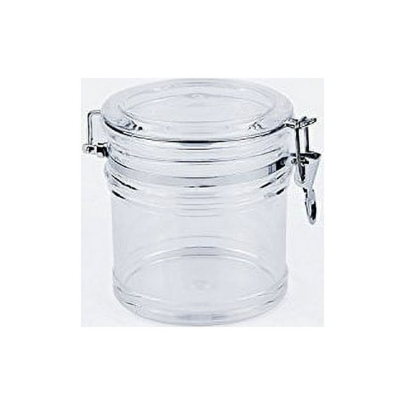 1-Pack Clear Acrylic Airtight Jar Canister with Locking Clamp Lids 35-Ounce,Food Storage Container 5.5-Inchx5.1-Inch