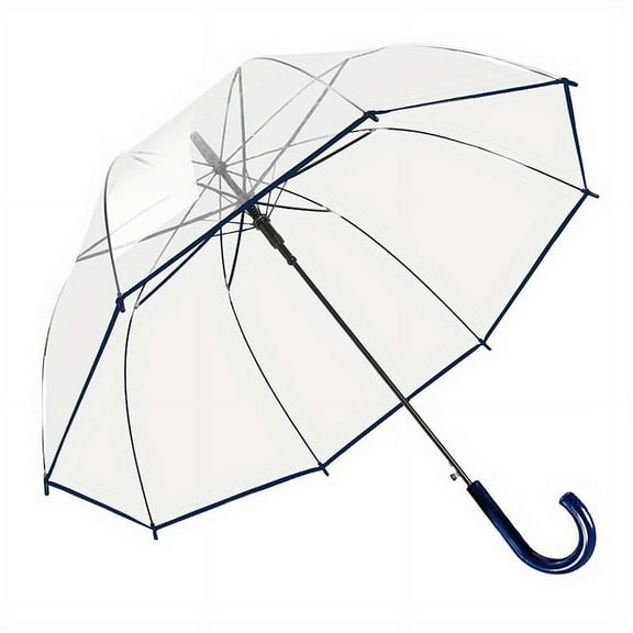 1 Pack Clear Dome Bubble Umbrella - See-Through, Rain & Windproof, Automatic Open, 47-Inch Wide Canopy - Perfect for Weddings, Prom, Graduation, Outdoor Events, Men, Women, All Ages