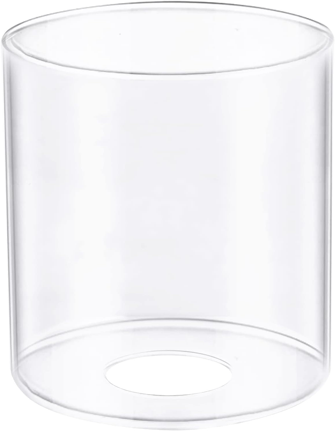 1 Pack Clear Glass Lamp Shade, with 1-5/8" Fitter Opening, Cylinder Glass Lamp Shade Replacement for Table Lamps,Wall Lamps,Pendant lights and Bathroom Vanity lights