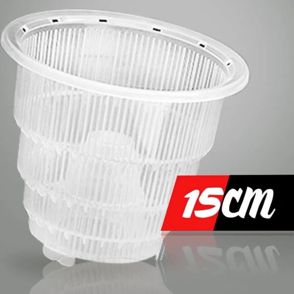 1 Pack Clear Plastic Orchid Pots with Holes Plastic Planter Baskets Fleshy Plants Container Durable PP Transparent Flower Pot for Orchids, Succulent, Fleshy Plants, etc(5.9Inch,White)