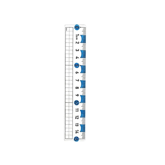 1 Pack Clear Plastic Ruler,15 cm Straight Rulers, Transparent Measuring Tools, Drafting Tools, Flexible Ruler for Office Supply(Blue)