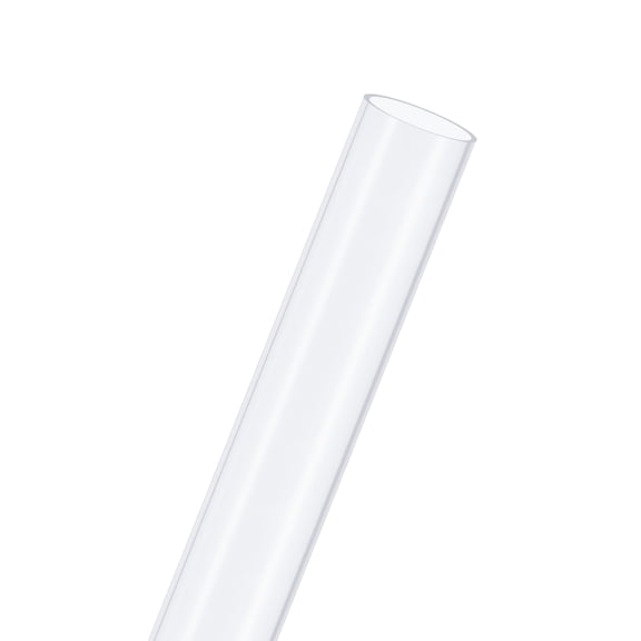 1-Pack Clear Rigid Pipe, 28mm(1.1") ID x 30mm(1.18") OD 1ft Round Plastic Tube for Water Pipe/Fish Tank/Wire Protection, High Hardness Tubing [305mm, Clear Blue]