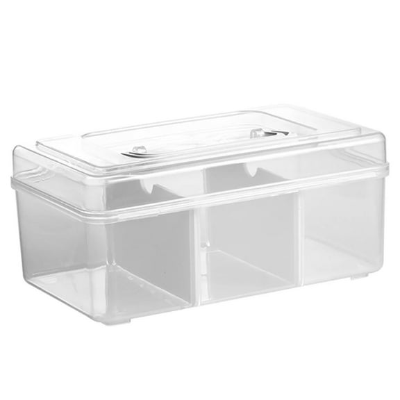 1-Pack Clear Storage Box Container, Family First Aid Box Medicine Box Organizer