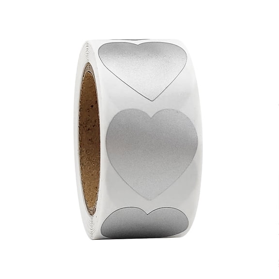 1 Pack Clearance Under $3 300Pc Heart Stickers Love Sticker Paper For Gift Silver Love Sturdy (C)