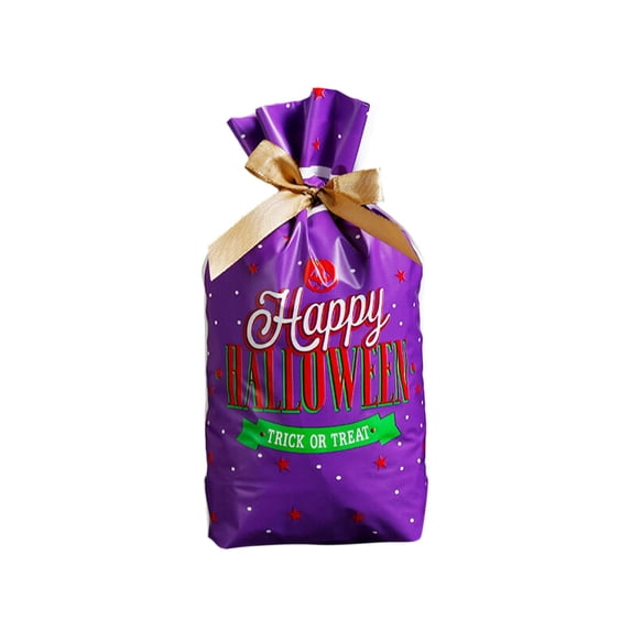 1 Pack Clearance Under $5 50Pc Halloween Candy Bags Candy Holder Plastic For Halloween Party Distributing Orange Candy Bags Cookie Bag 50Pcs C (B)