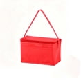thumbnail image 1 of 1 Pack Collapsible Insulated Cooler Bag with Zipper Top, Reusable Grocery Shopping Bag Thermal Tote for Frozen Food & Food Delivery, 11x6x7 inches (Red), 1 of 6