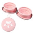 thumbnail image 1 of 1 Pack Collapsible Silicone Double Pet Bowl, 2-in-1 Portable Food & Water Separate Feeding Bowl, Foldable Travel Bowl for Dogs & Cats, 1 of 8
