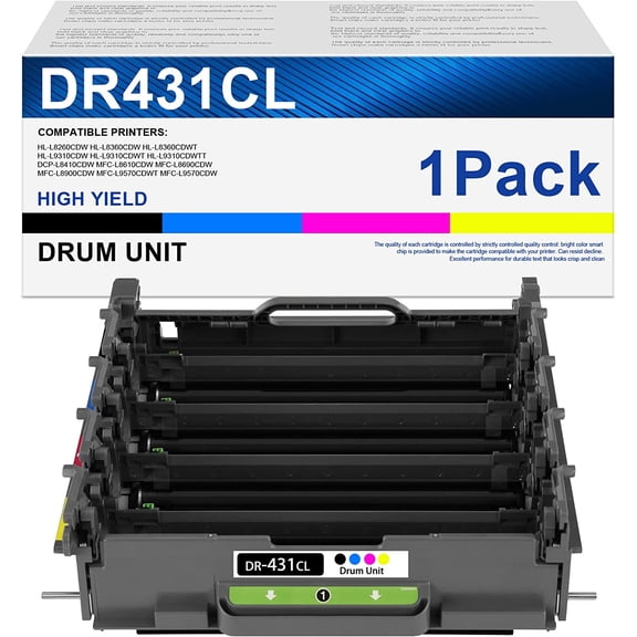 1 Pack Color DR-431CL Drum Unit Compatible for Brother HL-L8260CDW HL-L9310CDW Printer