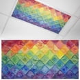 thumbnail image 1 of 1 Pack Colorful Modern Geometric Fluorescent Light Covers for Ceiling Lights Watercolor Rainbow Diamond Pattern Magnetic Ceiling Light Covers Overhead Light Filters for Office Classroom Home, 1 of 9