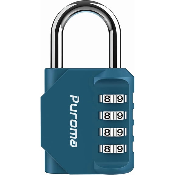 1 Pack Combination Lock for Locker 4 Digit Outdoor Waterproof Padlock for School, Gym, Sports, Fence, Toolbox, Gate, Case, Outdoor, Hasp Storage, Cabinets (Dark Green)