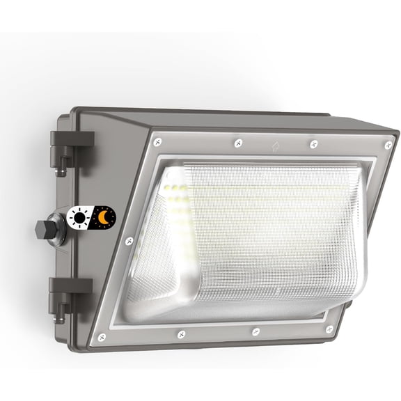 1 Pack Commercial LED Wall Pack Light 160W with Photocell Sensor, 25600LM 6000K 120-270V Outdoor Wall Flood Lighting for Warehouse Street Yard