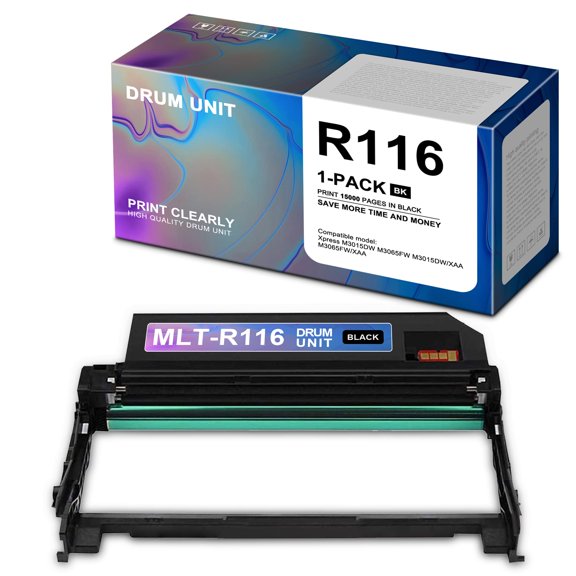 1-Pack Compatible Black MLT-R116 Drum Unit Replacement for Samsung M3015DW M3015DW Printers