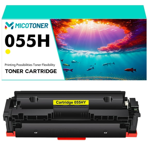 1-Pack Compatible Toner Cartridge with Chip for Canon 055H imageCLASS MF741CDW MF745CDW MF743Cdw MF746Cdw LBP664CX Printer (Yellow)