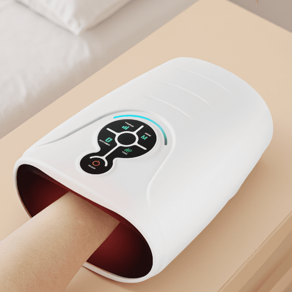 1 Pack Cordless Electric Hand Massager with Heat and , 3 Massage Modes, 3 Intensity Levels, USB-C Charging