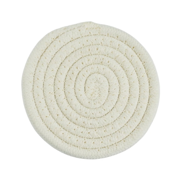 1 Pack Cotton Rope Coasters, 4.3 Inch Handwoven Heat Resistant Cup Mats – Rustic Farmhouse Table Decor for Coffee, Tea Mugs; Kitchen, Desk, Office & Home Protection
