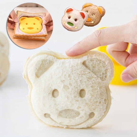 1-Pack Creative Bear Bread Cutter DIY Cartoon Bear Sandwich Mold