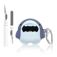 thumbnail image 1 of [1 Pack]Cute Protective Case for AirPods 4 (2024), 3D Cartoon Design Silicone Case Cute Accessory with Keychain/Cleaning Kit (shark), 1 of 7