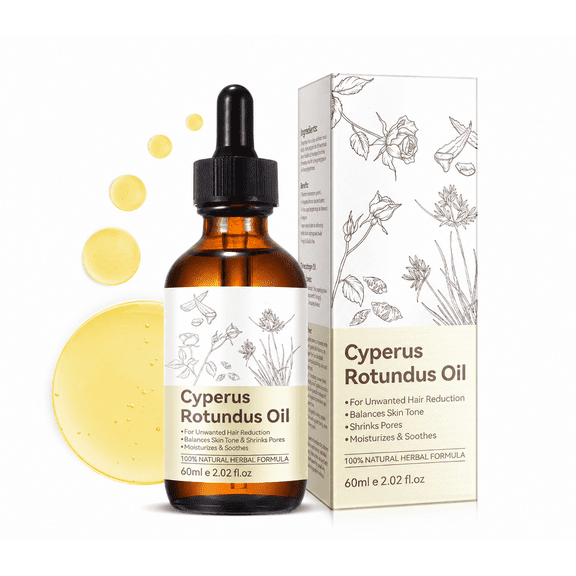 1 Pack Cyperus Rotundus Oil for Hair Removal, 100% Pure & Natural, Balances Skin Tone, Suitable for All Skin Types, 2.02 fl.oz