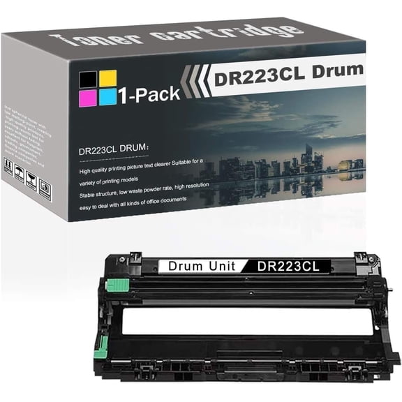 1 Pack DR223CL Drum Unit Black Compatible Replacement for Brother MFC-L3770CDW MFC-L3710CW MFC-L3750CDW MFC-L3730CDW HL-3210CWHL-3230CDW HL-3270CDW Printers Toner.