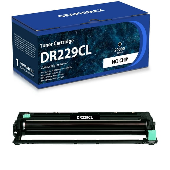 1-Pack DR229 DR-229CL Drum Unit Replacement Compatible for Brother DR229 DR-229 229 for Brother HL-L3280CDW MFC-L3720CDW HL-L3300CDW HL-L3220CW HL-L3295CDW HL-L8245CDW DCP-L3560cdw Printer