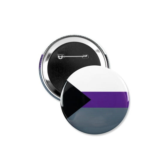 1 Pack - Demisexual LGBTQ+ Pride Flag Pinback Button - 3 Inch