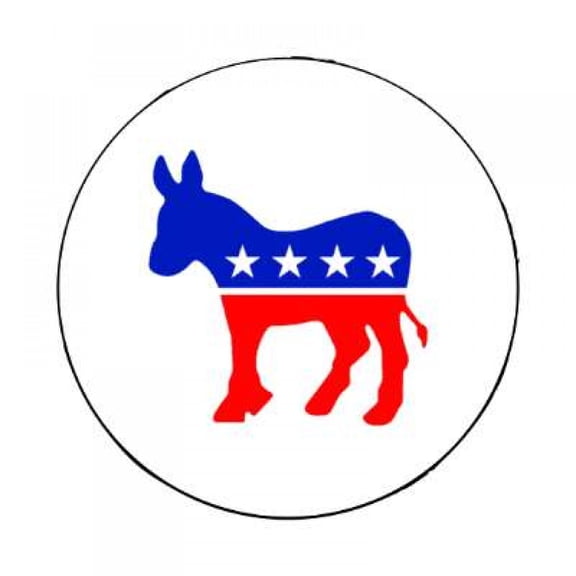 1 Pack - Democrat Party Donkey Flexible Magnet - 3 Inch Round