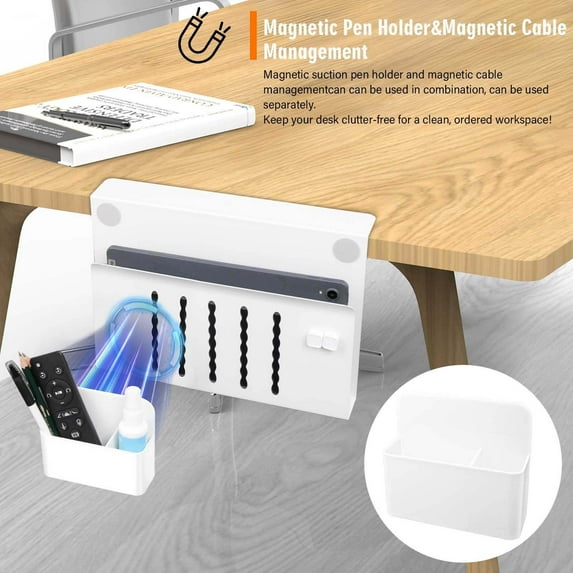 1 Pack Desk Side Storage Holder Desk Organizer for Laptop Clamp-On Desk Shelf, Drilling Standing Desk Drawer, for Office Supplies & Studio Essentials