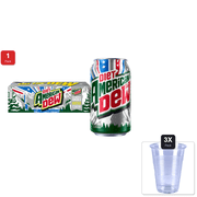 1 Pack | Diet Mountain Dew Soda, 12 Fl Oz Cans (Pack Of 12) & 3x 9oz Disposable Plastic Cups