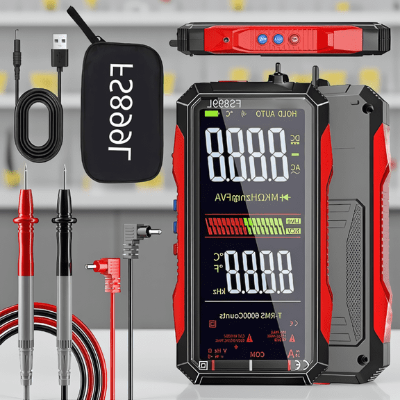 1-Pack Digital Multimeter, True RMS 6000 Count USB-C Rechargeable, AC/DC Current Tester with NCV and 4.8in Backlit Display