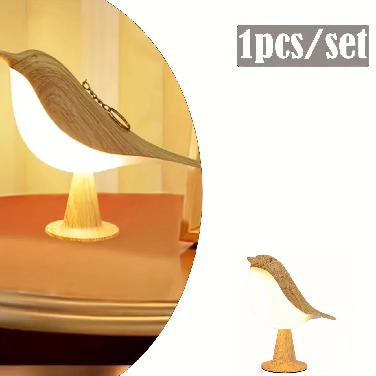 Dimmable Bird Fragrance Cordless Lamp, Touch Control Rechargeable Cute Bird LED Desk Lamp, Home Office Small Table Lamp with Aromatherapy Function