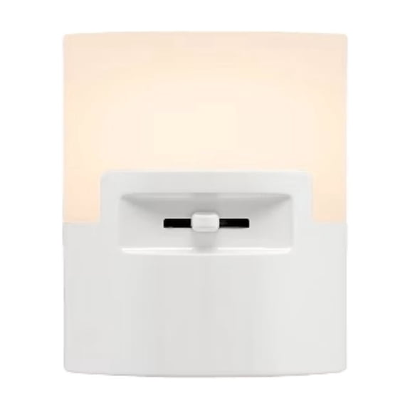 1-Pack Dimmable LED Nightlight, Half Cup Design, Light-Sensing Automatic Night Light, White